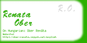 renata ober business card